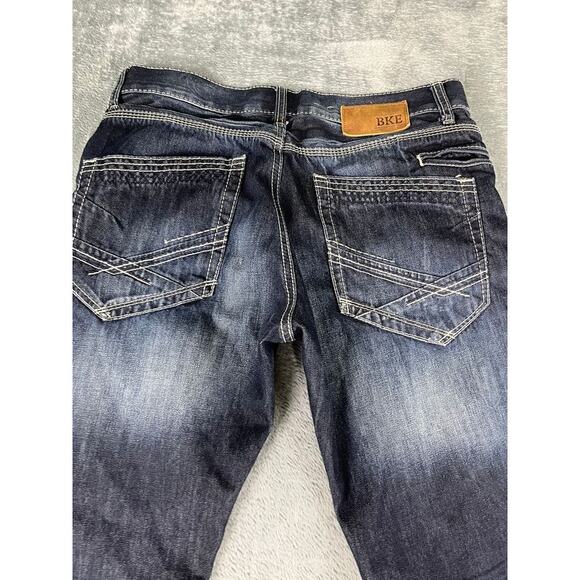 Men’s BKE Carter 32S Bootleg Blue Denim Jeans – Excellent Condition - Picture 4 of 11